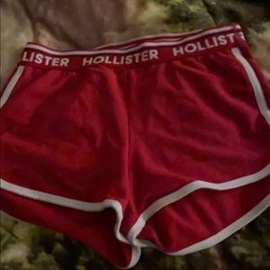Red Hollister short shorts